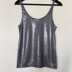 Topshop Metallic Silver Camisole